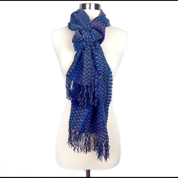 MISSONI Orange Label Multicolor Chevron Scarf